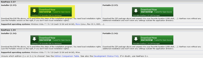 keepass download installer